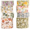 Songdao 8 Rollen Retro Washi Tape Set Dekorative Antik Masking Tapes Klebeband Bunt für Kunst, DIY Handwerk, Tagebuch, Planer, Scrapbook, Verpackung (Flowers & Plants)