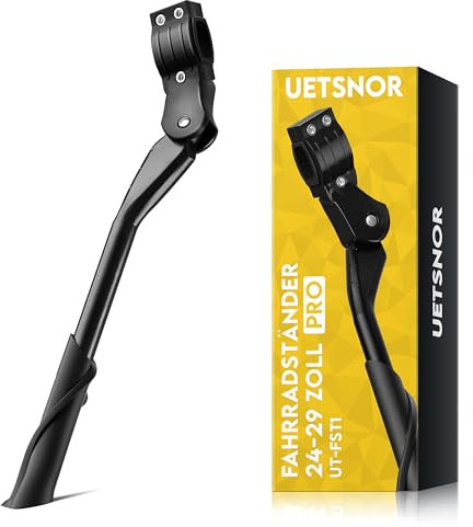 UETSNOR Fahrradständer 24-29 Zoll, Universal Höhenverstellbar Fahrrad Ständer, Maximale Last 35 kg, Rutschfester Seitenständer Fahrrad, Stabiler Fahrradständer für Mountainbike, Citybikes, Rennrad