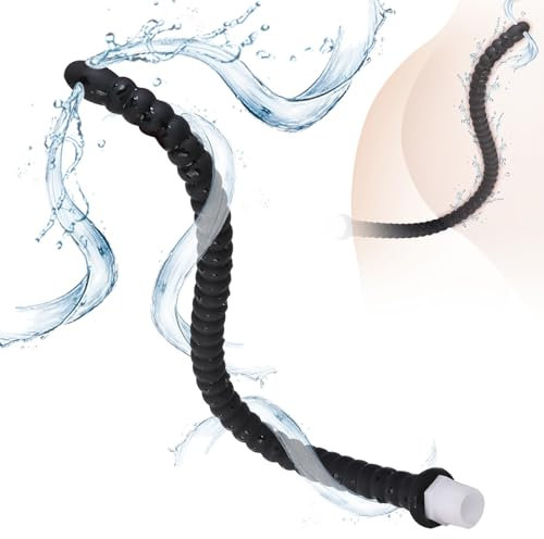 BDSMJOY 5.0 Analdusche Po Dusche Analspielzeuge,400mm Analkette Klistier mit Analkugeln Analplug,Analdusche für Analverkehr,Einlauf zur Darmreinigung,Anal Dusche Duschschlauch Klistierspritze (M)