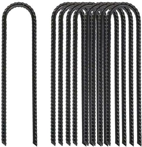 Kezidhp 8 Picchetti in Acciaio Inox 30 cm Antiruggine - Picchetti Super Resistenti per Telo Pacciamatura, Tende da Campeggio, Reti, Erba Sintetica - Larghezza 6 cm,Ancoraggio a terra