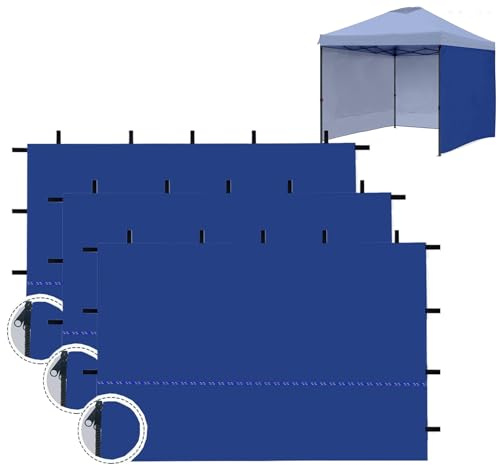 Laterale/parete laterale senza finestra per padiglione pieghevole padiglione - pareti laterali del baldacchino incernierate | Pareti laterali per tende pop-up | 210D Oxford-Fabric Wall per riunione