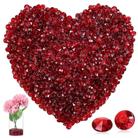 UKCOCO 10000piezas Piedras Decorativas de Imitación Cristales Acrílicos Transparentes de Base Plana para Relleno de Jarrones Manualidades y Confeti para Bodas