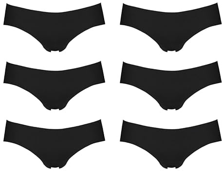Cotonella 6 Paia di Culotte Panty Vita Bassa in Microfibra Senza Cuciture, Linea Invisibile. Articolo 8142 Nudo Taglia 2