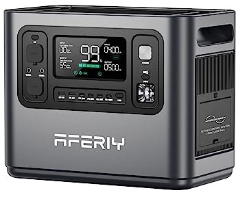 AFERIY 1200W Tragbare Powerstation, Mit 960Wh LiFePO4 & 1.2H Schnellladung, Für Camping, Outdoor, Mit UPS Funktion, Solargenerator Notstrom.