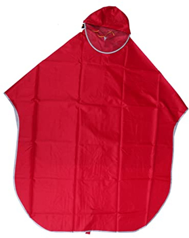 LALADEFIEE Mens Cycling Bike Raincoat Hooded Poncho for Scooters and Bicycles Unisex and Lightweight for Outdoor Activities Jujube Red Xxxl