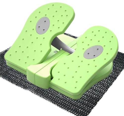 ISMIER Foldable Leg Exerciser: Portable Foot Pedal Exerciser for Seniors Under Desk Foot Pedal Exerciser Stepper Exercise for Leg Muscles Relieves Varicose Veins Physical Therapy Aid (Green)