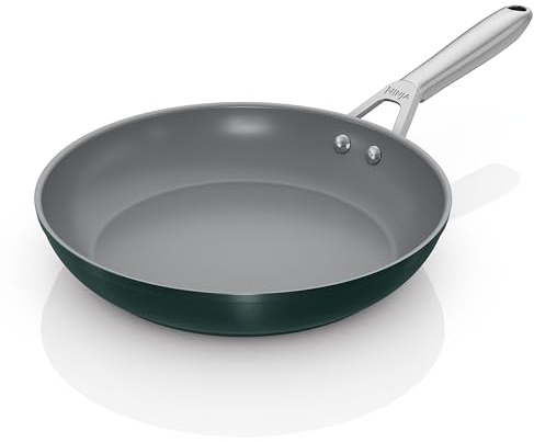 Ninja ZEROSTICK Ceramic Pro 28 cm Frying Pan, Scratch Resistant, Made PTFE-Free, All Hob Compatible, Green, CW30028UKGN