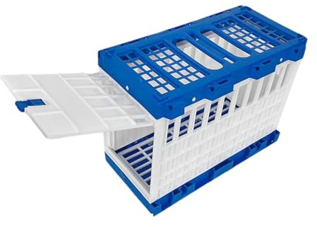 Oxtxuzdm Gabbia per Uccelli in Plastica Giuntabile Allenamento All'aperto Voliera Portatile Piccioni Pappagalli Uccellini Design A Doppia Porta Gabbia Pappagalli in Plastica Piccola