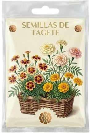 Flores de Verano para Exterior con Semillas de Tagete | Planta Decorativa para Jardín, Terraza y Balcón DECOALIVE