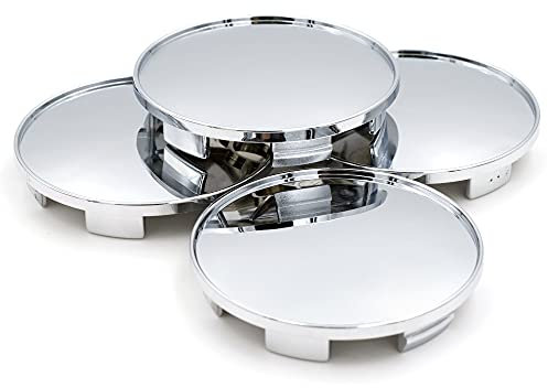 RhinoTuning 4 Stück Radnabenkappen für XXR Enkei Rays BBS Nabendeckel OD 68mm ID 61,5mm, Silber Radnabenabdeckung Geeignet für 005 550 551 553 556 558 559 Rad, 654F Felgendeckel