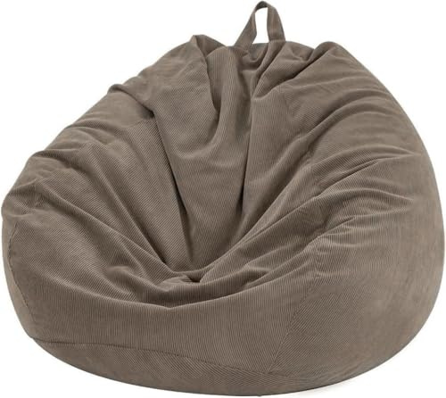 Nobildonna 2.5 ft Bean Bag Chair Cover,Light Brown 200L