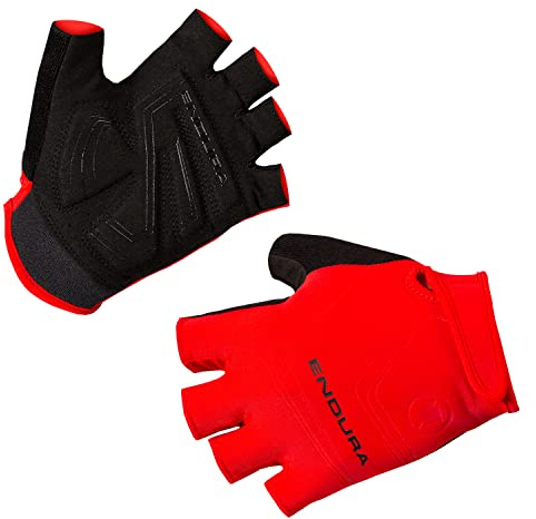 Endura Xtract Cycling Mitt | Gel Padding | Silicone Grip Gloves, Red, L