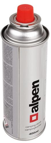 Alpen Camping Alpentech IK300 8x Butan Gaskartusche Gasflasche für Gaskocher Campingkocher Bunsenbrenner Lötbrenner 400ml (8 Stück)