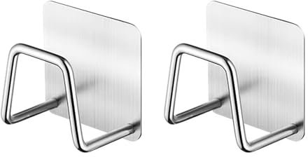 Wagoodter 2 pièces Porte-éponge Cuisine, Evier de Porte-éponge Crochet étanche, Accessoires de Cuisine pour Le Rangement et l'égouttage Domestique (Argent)