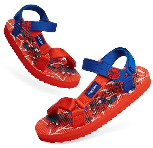 Marvel Sandales Spiderman Enfant Garcon - Chaussure Ouverte Enfant Garcon Été Taille 28-35 (Rouge, 31 EU)