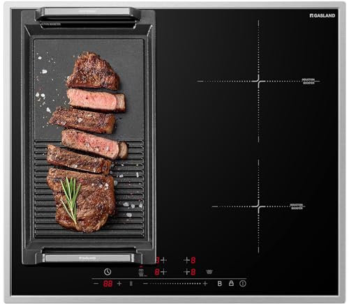 GASLAND IH604BFB 60cm Autarkes Induktionskochfeld mit Flexzonen, 4 Zonen Einbau Induktionskochfelder mit Edelstahlrahmen, FlexInduction für BBQ, PowerBoost schnelleres Kochen, 7000W (Ohne Bratpfanne)