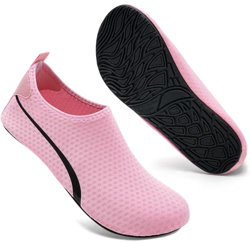Mabove Swim Water Shoes Socks Barefoot Protecting for Sea Beach Swimming Pool Mens Women(Pink,4.5/5.5 UK,38/39 EU)