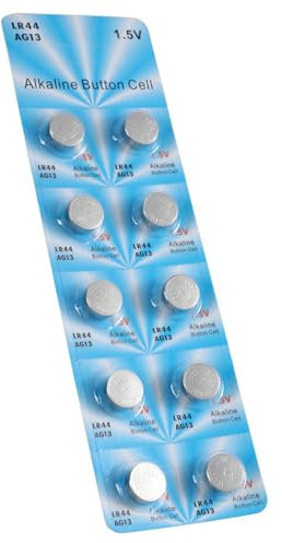 Wegiwuca 10 batterie a bottone LR44 AG13 da 1,5 V A76 357 357A LR1154 SR1154 SR44 per orologi giocattolo e giochi
