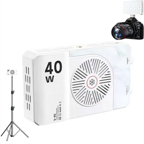 Generic Luce video portatile da 40 W, 120 perline COB, temperatura di colore 2800 K-9000 K, pannello LED regolabile, DSLR fotografia, luce luminosità per bellezza prodotto fotografia riempimento luce