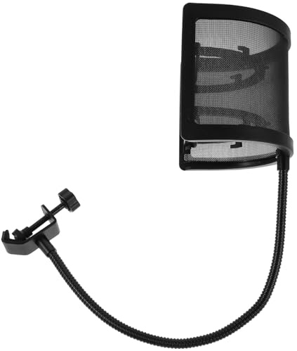 Gatuida Filtro antipop para micrófono: Protector antiviento para micrófono - Filtro de grabación metálico en forma de U para micrófonos de estudio, podcasts, micrófonos de mano y vocales de