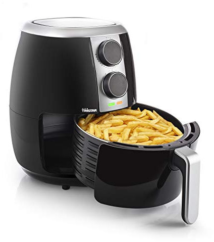 Tristar Airfryer Friggitrice ad Aria Calda, 3.5 Litri, 1500 W, Acciaio Inossidabile, Cestello Regolabile, Timer, Termostato, Nero, FR-6989