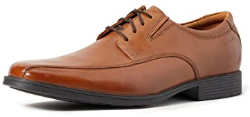Clarks Tilden Walk, Zapatos para Hombre, Dark Tan Lea, 41.5 EU