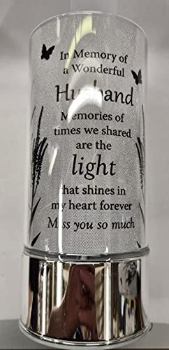 Bathtime Bakery Husband Thoughts of you memorial tube light 20cm glass light tube 3AA Batteries NOT INCLUDED