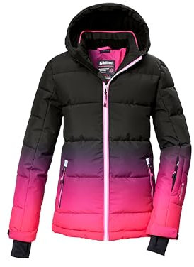 Killtec Girl's Ksw 330 Grls Qltd Jckt Padded Ski Jacket with Hood and Snow Protection, Pink, 10 Years