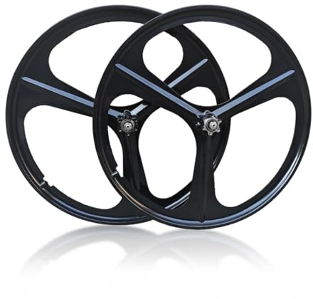 26 27.5 29'' Juego De Ruedas De Magnesio para Bicicleta De Montaña 3 Radios Ruedas Delantera Y Trasera QR 100/135 Mm Bujes Freno De Disco para 6-9 Velocidades(Black,27.5in)