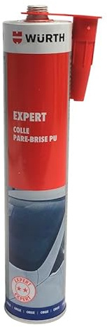 Wurth Colle Pare-Brise Expert Polyuréthane 310 ml – Adhésif Haute Performance – Homologuée TÜV FMVSS 208/212 – Remise en Service 2h Airbags – Qualité OEM – pour Véhicules, Utilitaires, Bus