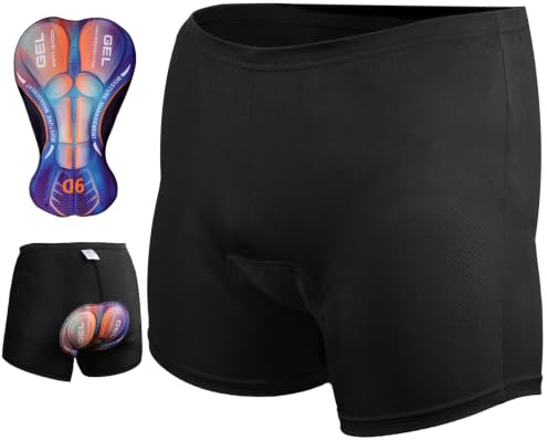 AYESY Cycling Shorts Mens, 5D Gel Padded MTB Liner Undershorts | Breathable Bicycle Cycling Shorts, Quick Drying Shockproof Mountain Bike Pants