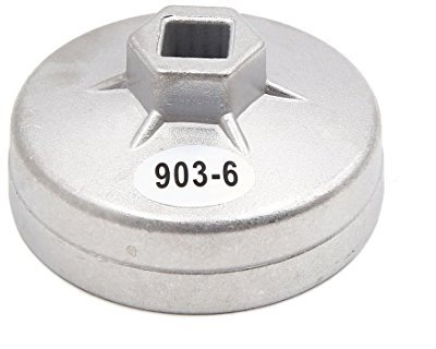 sourcing map 12 Flöten 76 mm Innendurchmesser Metall Ölfilterschlüssel Kappenwerkzeug Entferner für Auto