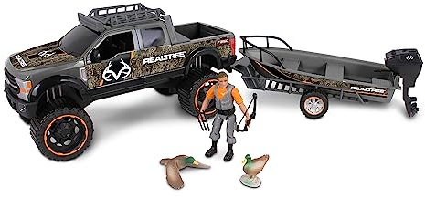 RealTree NKOK 1/18 Ford F-250 Super Duty Fishing & Hunting Playset, Ages 3+