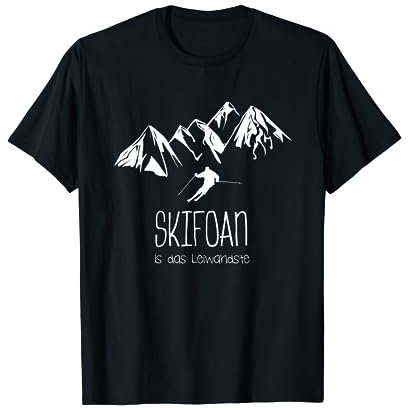 Skifoan Skifahrer Skifahren Mundart T-Shirt T-Shirt