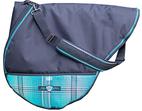 Kensington Padded English/All Purpose Saddle Carry Bag with Shoulder Strap & Exterior Side Pockets - Fits a 19 AP Saddle - Color: Atlantis