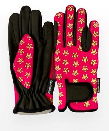 Gants d'équitation pour jeunes filles et garçons avec motif étoile pour sports de plein air et équitation (8 à 10 ans, rose)