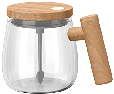 Self Stirring Mug, Electric Auto Mixing Cup Automatic Stirring Coffee Mug Rotating Travel Mixing Cup Funny Glass Self Mixing Coffee Tumbler