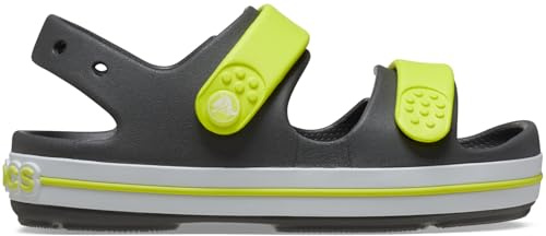Crocs Crocband Cruiser Sandal T, Sandali Unisex - Bambini e Ragazzi, Slate Grey Acidity, 25/26 EU