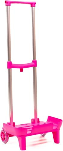 Devesa Carro Mochila Escolar para Niño y Niña Plegable y Resistente - Carrito Plegable con Ruedas para Mochilas Escolares - Trolley Escolar - D203 (Fucsia)