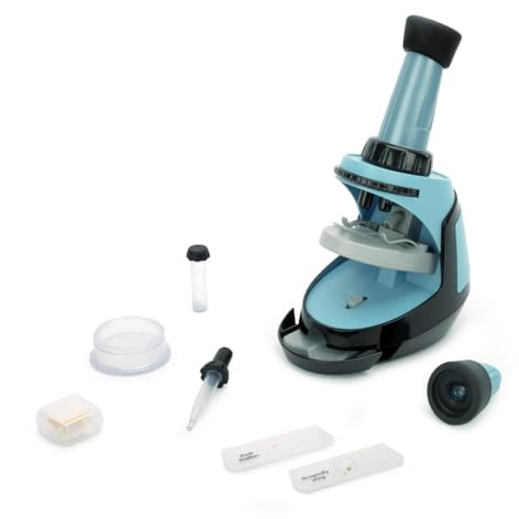 Learning Resources GeoSafari Microscope Set, Ages 7+, Kids Microscope with 50x–400x Magnification, STEM Science Kit with Slides & Tools