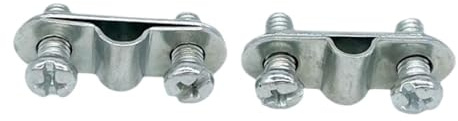 Jiuvaso 2X Plaque de Fixation pour Garde-Boue de Vélo, Support Robuste, Espacement des Trous de 2 Cm, Métal