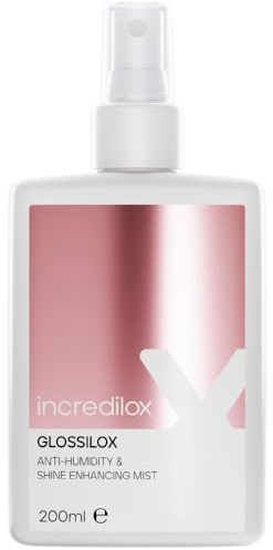 Incredilox Glossilox Anti-Humidity & Shine Enhancing Mist 200ml - Lightweight Frizz Control Spray, Heat Protection & Gloss Finish for All Hair Types