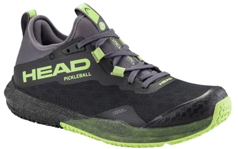 HEAD Motion Pro Men's Pickleball Shoes, Black/Lime, 12.5
