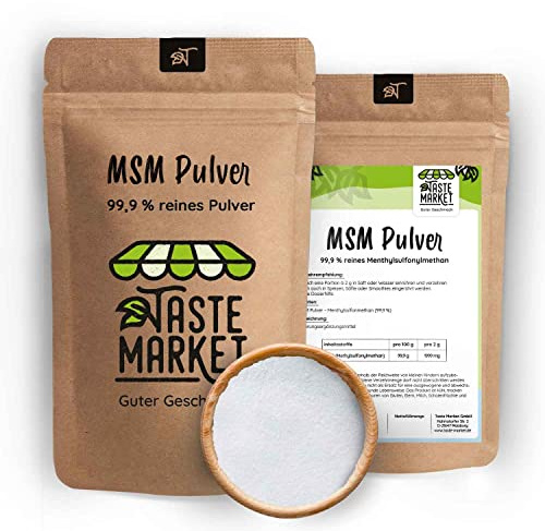 500 g MSM POLVERE 99,9% puro – Senza additivi – Zolfo organico (metilsulfonilmetano)