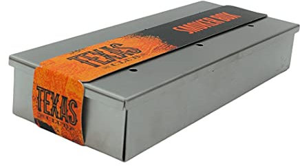 TEXAS CLUB Stainless Steel Smoker Box for Wooden Smoking Chips or Cubes I Smoking Wood