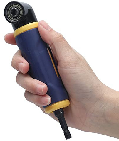 Adattatore per Trapano a 90 Gradi, Driver di Prolunga per Cacciavite a 90 Gradi, Punta Angolare Giallo Blu per Trapani Elettrici