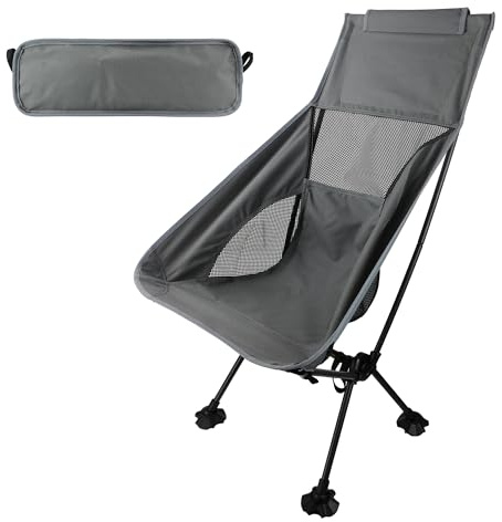 aiGear Silla de Camping Plegable | Silla Plegable Ligera con Bolsas de Almacenamiento Portátil | Sillas de Campamento con Respaldo Alto | para Senderismo Picnics BBQ Acampada Pesca (NYZGY)