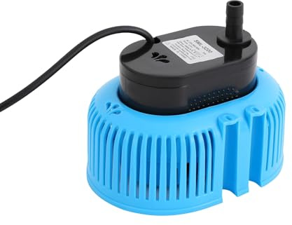 Pool Cover Pump 16 * 12 * 9.8cm 3000L Three Outlets Practical Tool Filter Holes 75W Pond Pump Efficient Work Portable Design Swimming Pool Pump for Ponds, Swimming Pools, Fountains (Blue, Black)