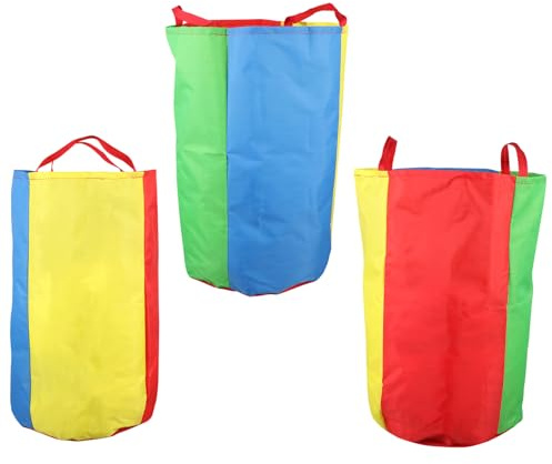 Veemoon Set 3 Pezzi Sacchi da Corsa per 80-100 Cm, Sacchi da Salto Colorati Resistente Fondo Rinforzato, Giochi All’aperto per Picnic e Attività Aerobiche