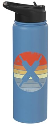Rolling Pins Sketch Vintage Look Stainless Steel Insulated Water Bottle